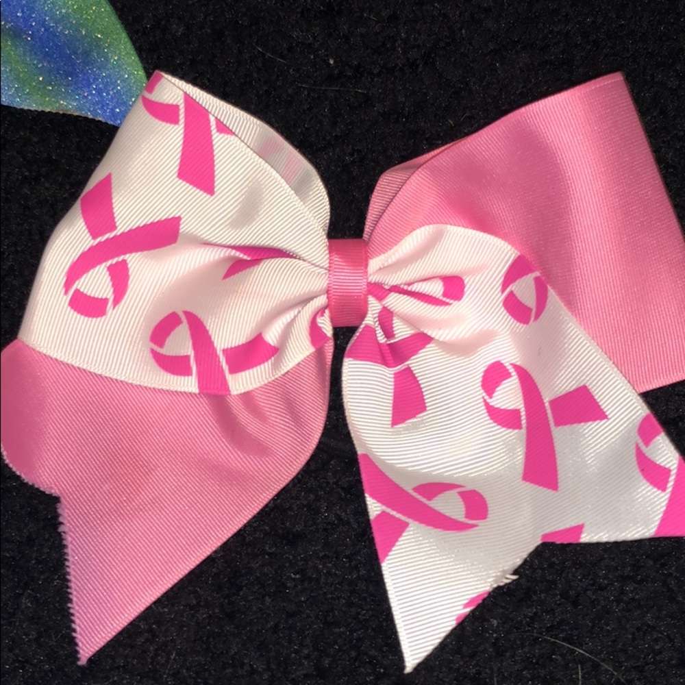Breast Cancer Awareness cheerleading bow💕